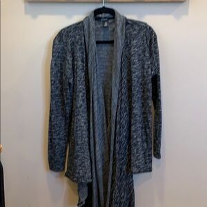 Gray sweater with built in scarf
